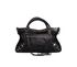 Chevre Classic Hardware First Shoulder Bag, &pound;520, Handbags, Black, Lace/Pony / Calfhair, Front view